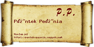 Péntek Peónia névjegykártya